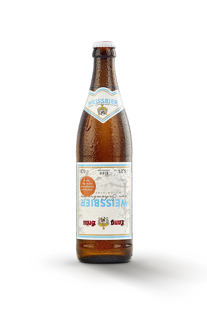 Beer bottle wheat beer Lang-Bräu